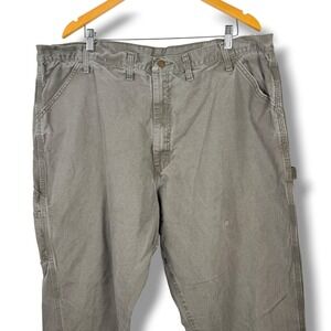 Rustler Carpenter Pants Men 44x32 Gray Green Baggy Utility Cotton Workwear Skate